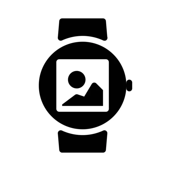 Smartwatch Fotoğraf App Basit Vektör Çizim — Stok Vektör