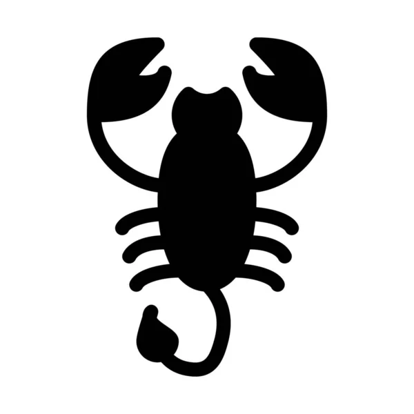Illustration Vectorielle Simple Symbole Astrologique Scorpion — Image vectorielle