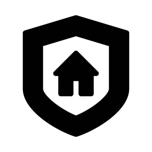 Home Security Symbool Geïsoleerd Witte Achtergrond — Stockvector