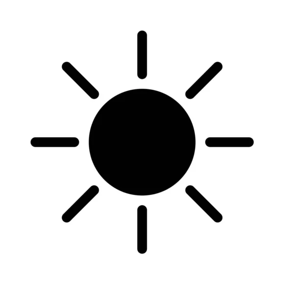 Eenvoudige Vector Afbeelding Teken Van Zonnig Weer Symbool — Stockvector