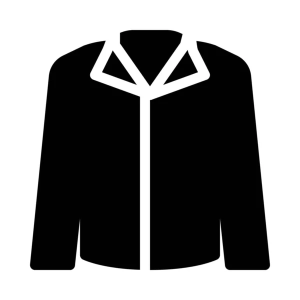 Veste Hiver Wear Illustration Simple Ligne Noire Sur Fond Blanc — Image vectorielle