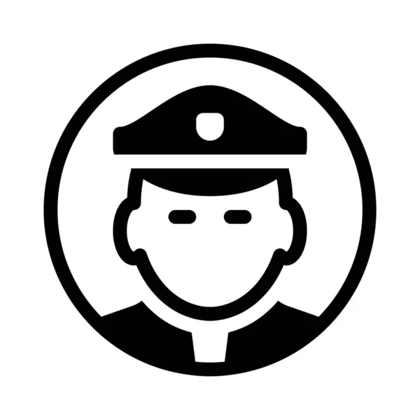 Поліцейський Ізольований Білому Тлі — стоковий вектор