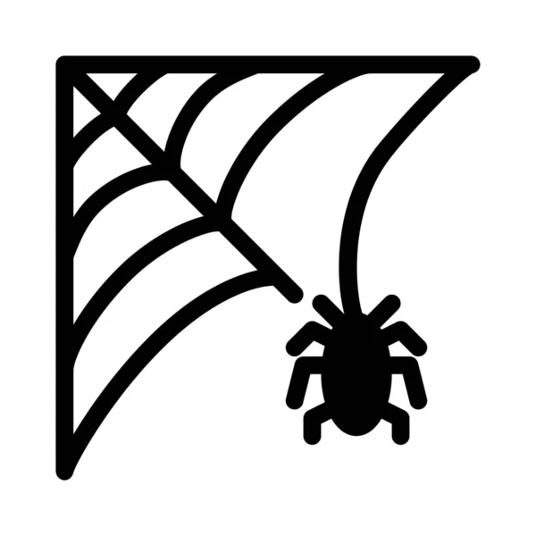 クモの巣の簡単なベクトル イラスト — ストックベクタ