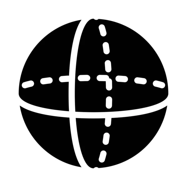 Простая Векторная Иллюстрация Геометрической Формы Сферы — стоковый вектор