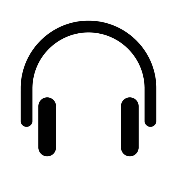 Pictogram Voor Draadloze Audio Headset Geïsoleerd Wit — Stockvector