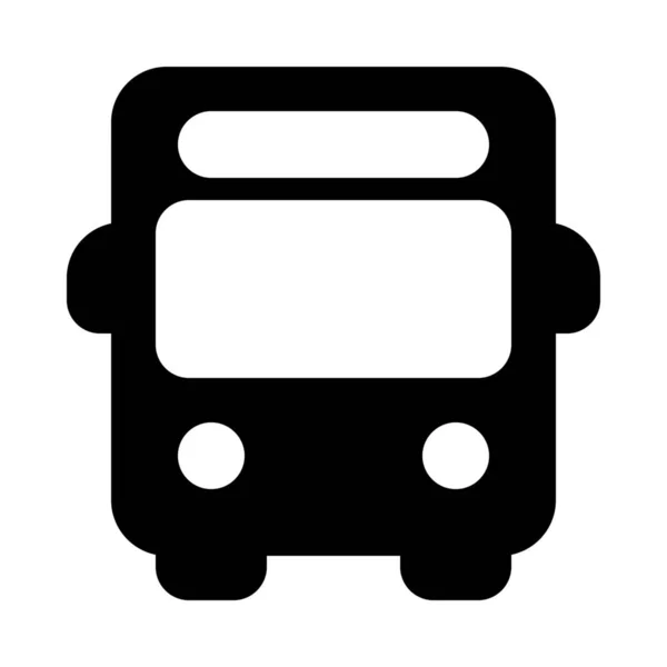 Pictogram Van Het Reizen Schoolbus Geïsoleerd Wit — Stockvector