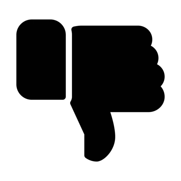 Simple Icono Ilustración Vectorial Dislike Downvote Gesto — Vector de stock