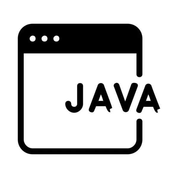 Ícone Software Programação Java Isolado Branco — Vetor de Stock