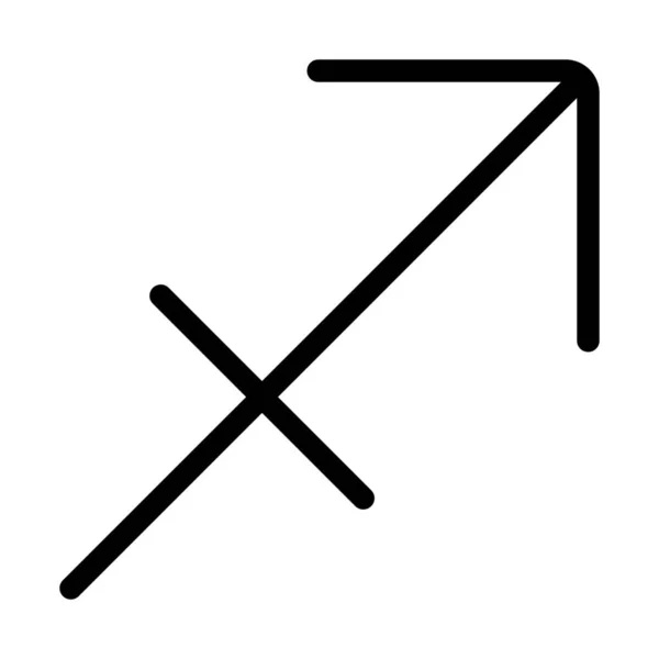 射手座の Zodic シンボルの単純なベクトル イラスト — ストックベクタ