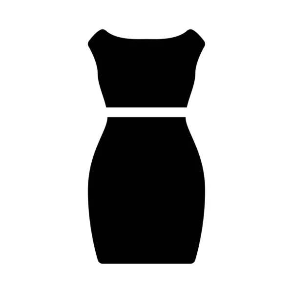 Einfache Vektor Illustration Symbol Des Ärmellosen Frauenkleides — Stockvektor
