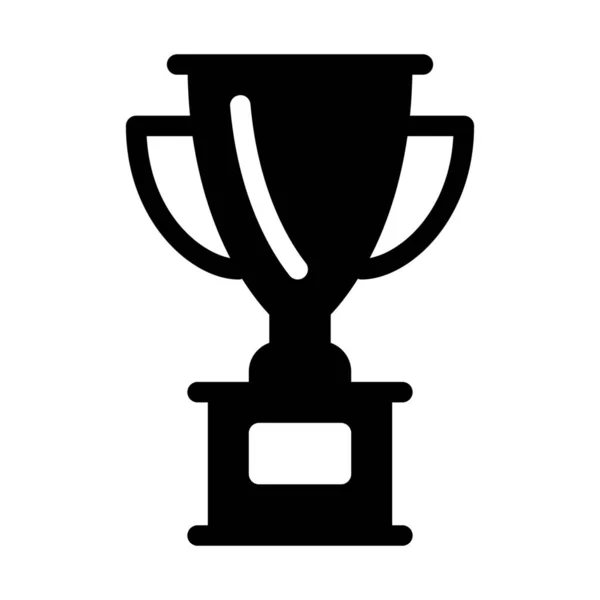 Icono Ilustración Vector Simple Trofeo Ganador Copa — Vector de stock