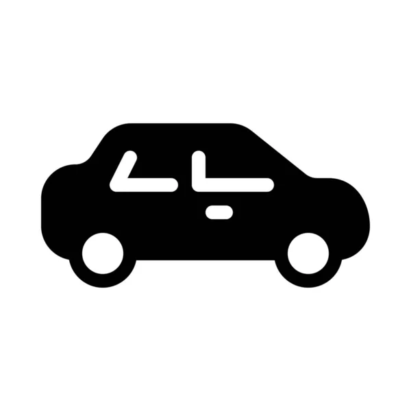 Ilustración Vectorial Simple Del Modelo Coche Sedán — Vector de stock