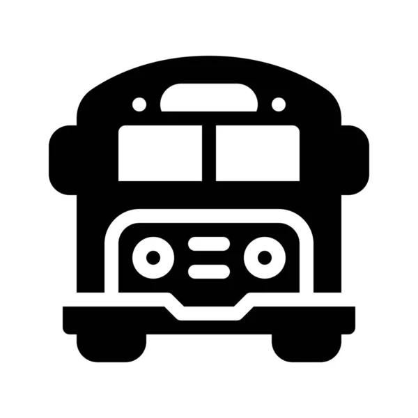 Ilustración Vectorial Simple Del Servicio Autobús Escolar — Vector de stock