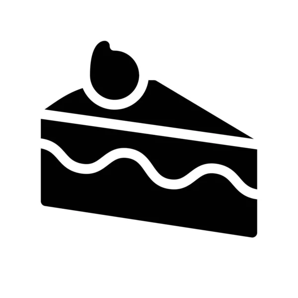 Kuchenscheibe Auf Weißem Hintergrund — Stockvektor