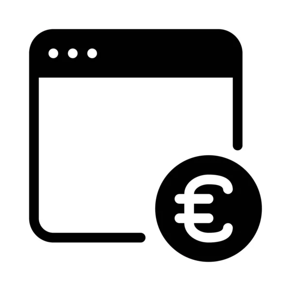 Euro Payment Service Isolé Sur Fond Blanc — Image vectorielle