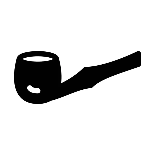 Tobbaco Smoking Pipe Isolado Fundo Branco —  Vetores de Stock