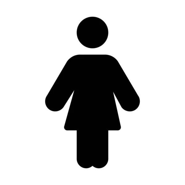 妇女或女性标志的简单的向量例证标志 — 图库矢量图片