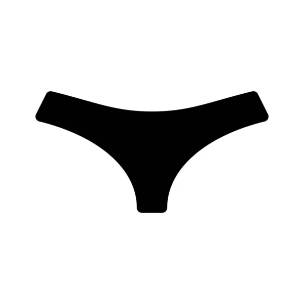 Female Underwear Icon Isolated White — Stock Vector