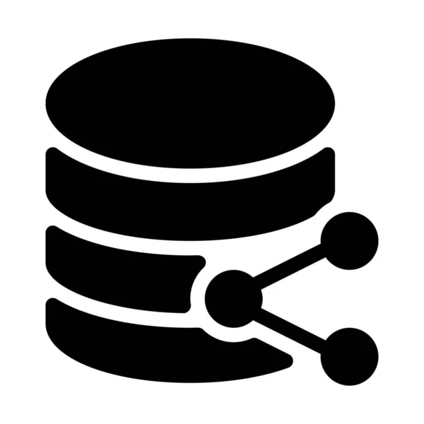 Eenvoudige Vector Afbeelding Van Share Database Informatie — Stockvector