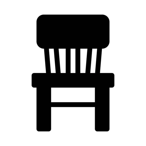 残りの木製の椅子の簡単なベクトルの図記号 — ストックベクタ