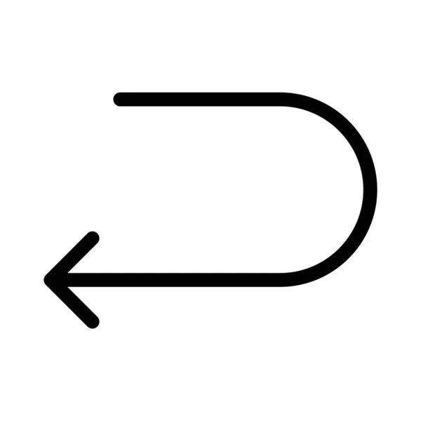 Einfache Vektor Illustration Zeichen Der Pfeiltaste Rückgängig Machen — Stockvektor