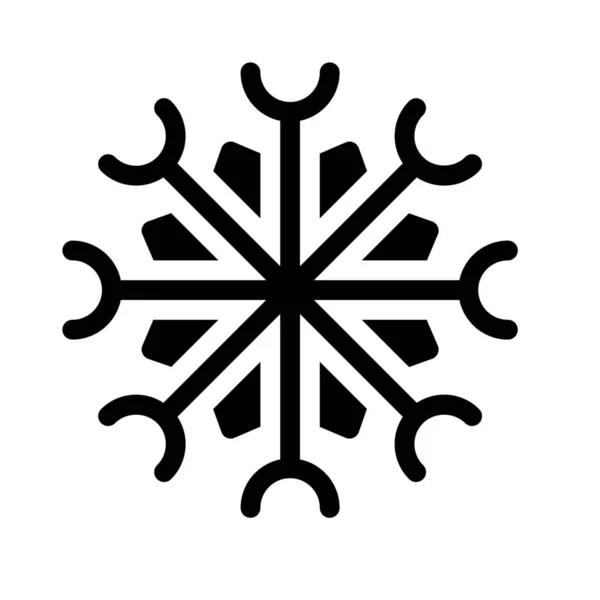 Ilustración Vectorial Simple Cristal Nieve — Archivo Imágenes Vectoriales