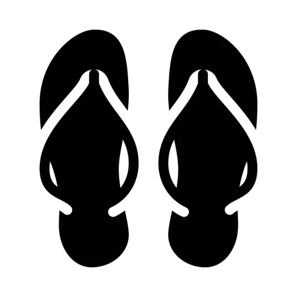 Illustration Vectorielle Simple Paire Chaussons Beachwear — Image vectorielle