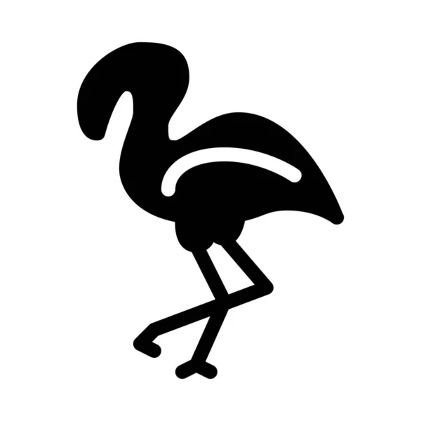 Flamingo Fliegender Vogel Isoliert Auf Weißem Hintergrund — Stockvektor