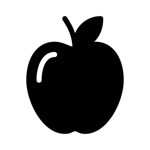 Свіже Органічне Яблуко Білому Фоні — стоковий вектор