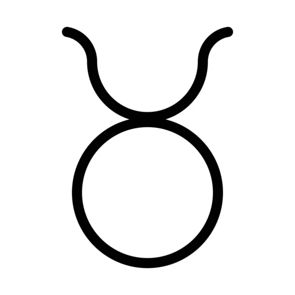 Enkla Vektor Illustration Tecken Taurus Zodic Symbol — Stock vektor