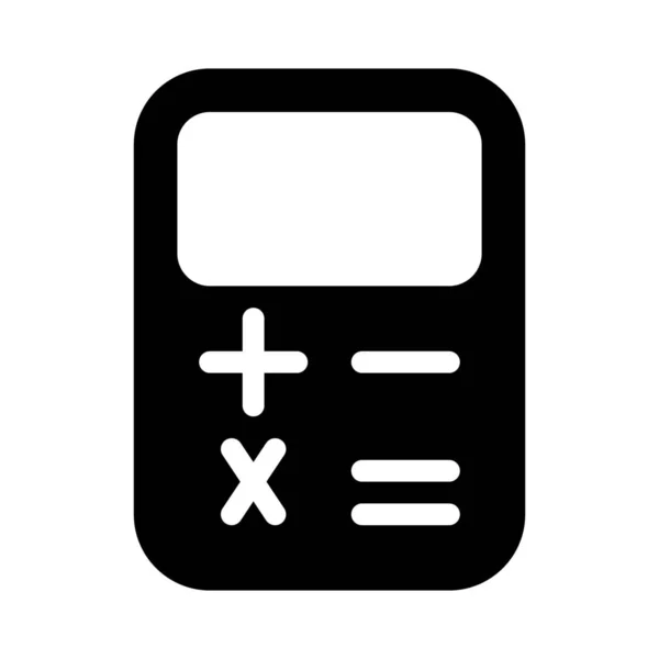 Calculadora Con Icono Teclas Grandes Aislado Blanco — Vector de stock