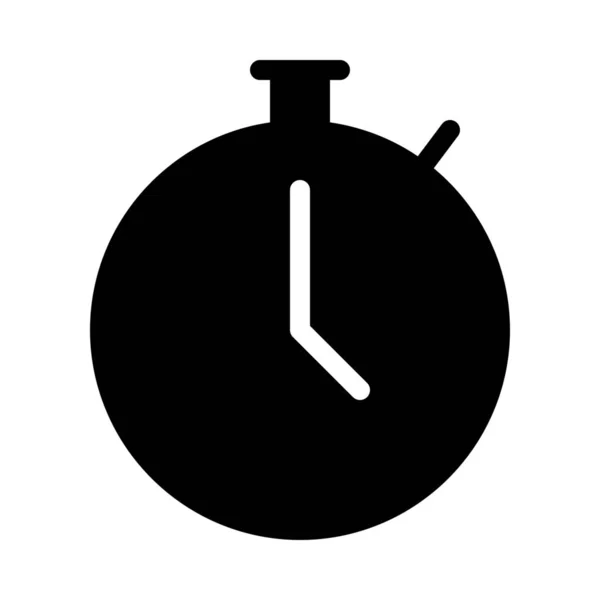 アナログ停止時計の簡単なベクトル イラスト — ストックベクタ