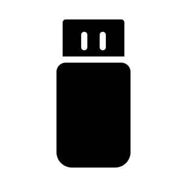 Basit vektör illüstrasyon işareti taşınabilir Usb aygıtının