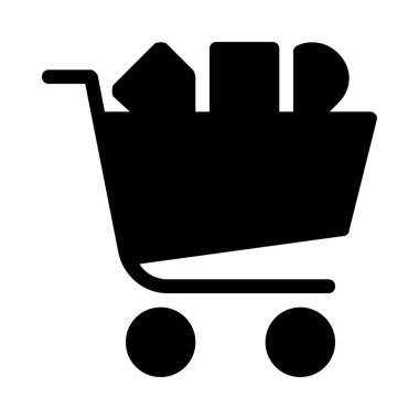 Beyaz arka plan üzerinde izole tam alışveriş sepeti