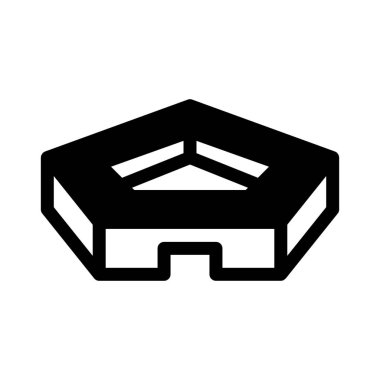 Pentagon savunma beyaz arka plan üzerinde izole bina 