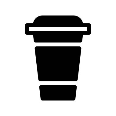 Basit vektör çizim simgesini paket kahve Kupası