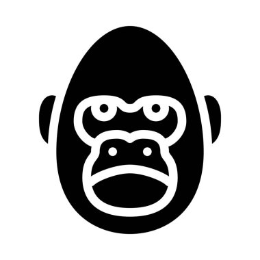 Hayvanat Bahçesi goril baş beyaz arka plan üzerinde izole