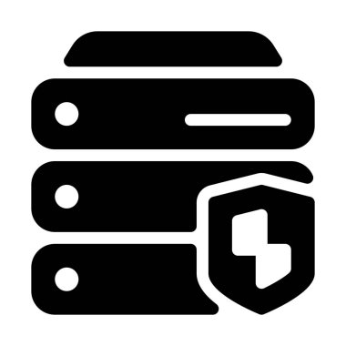 Sunucu Güvenlik Duvarı güvenlik basit vektör çizim