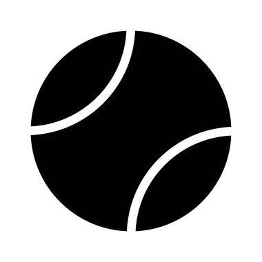 Tenis topu izole basit vektör illüstrasyon işareti