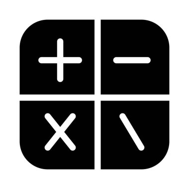 Calculation icon  isolated on white background 