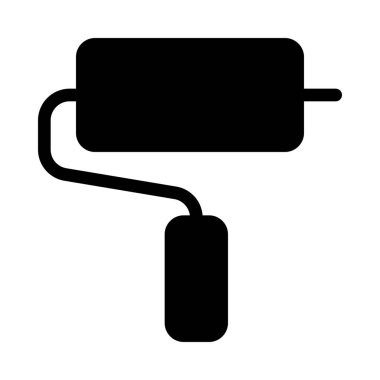 Rulo boya beyaz arka plan üzerinde izole biçimi 