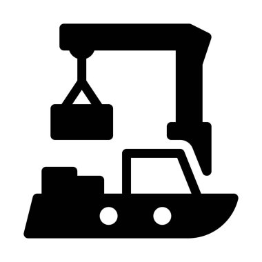 Bağlantı noktası beyaz arka plan üzerinde izole konteyner yükleme 