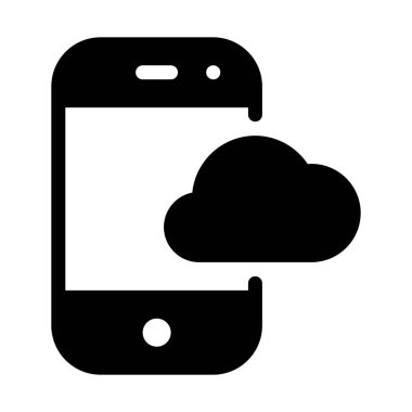 Telefon bulut beyaz arka plan üzerinde izole Servisi 