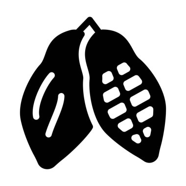 Beyaz arka plan üzerinde ham kakao Pod