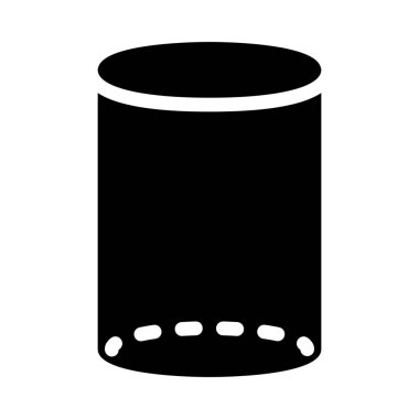 Basit vektör çizim simgesini silindir bir geometrik şekil