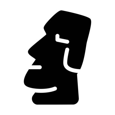 Paskalya Adası anıt basit vektör çizim