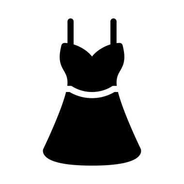 Basit vektör çizim simgesini parti kadın elbise