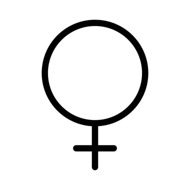 Female cinsiyet imza izole üzerinde beyaz arka plan