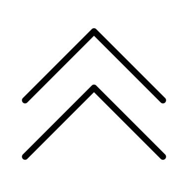 Basit vektör illüstrasyon işareti yukarı çift ok