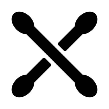 Pamuk kulak tomurcuklu basit vektör çizim simgesi